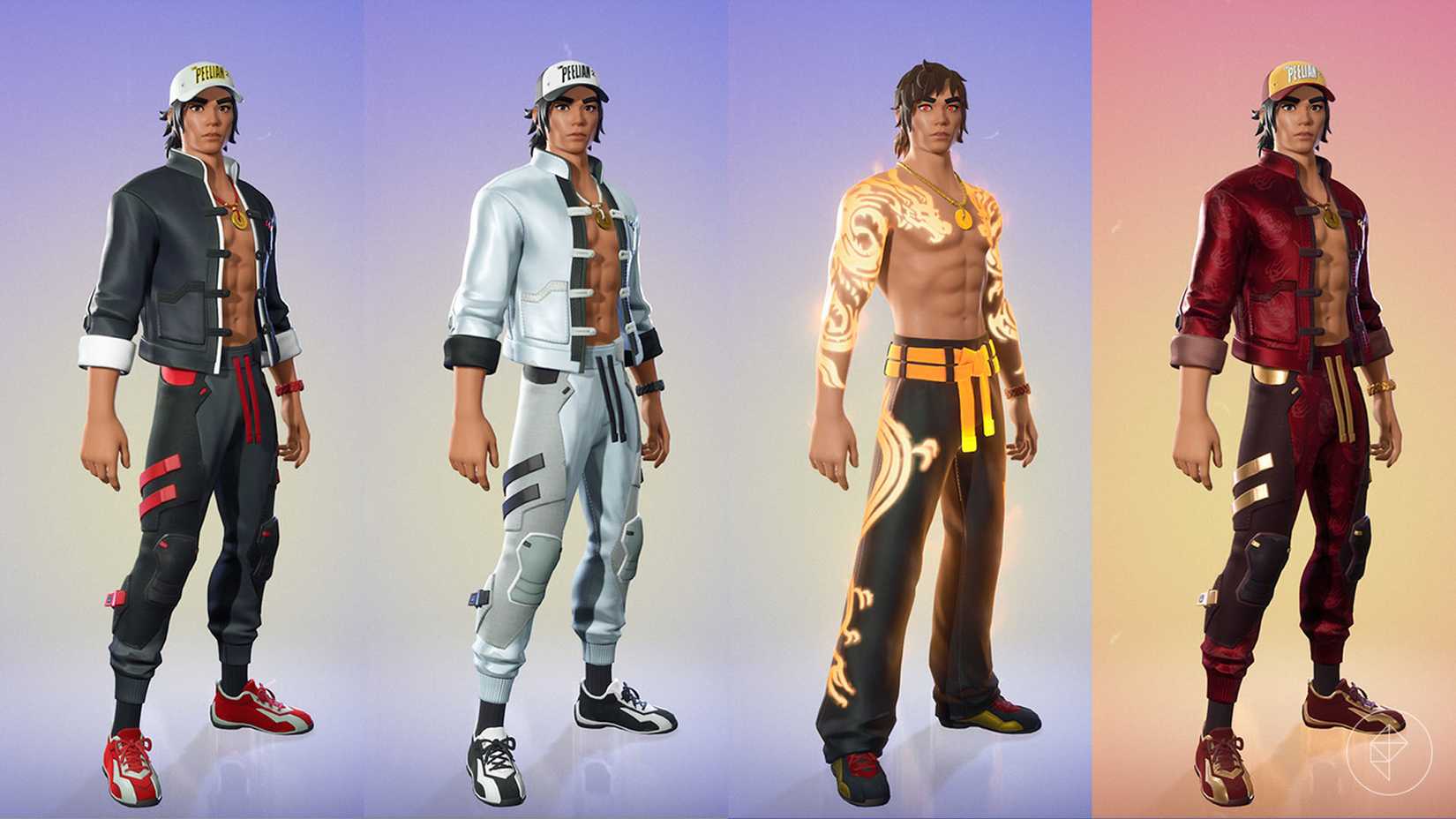 La piel y los estilos de Carter Wu del tutorial de batalla de la temporada 1 del Capítulo 7 de Fortnite.
