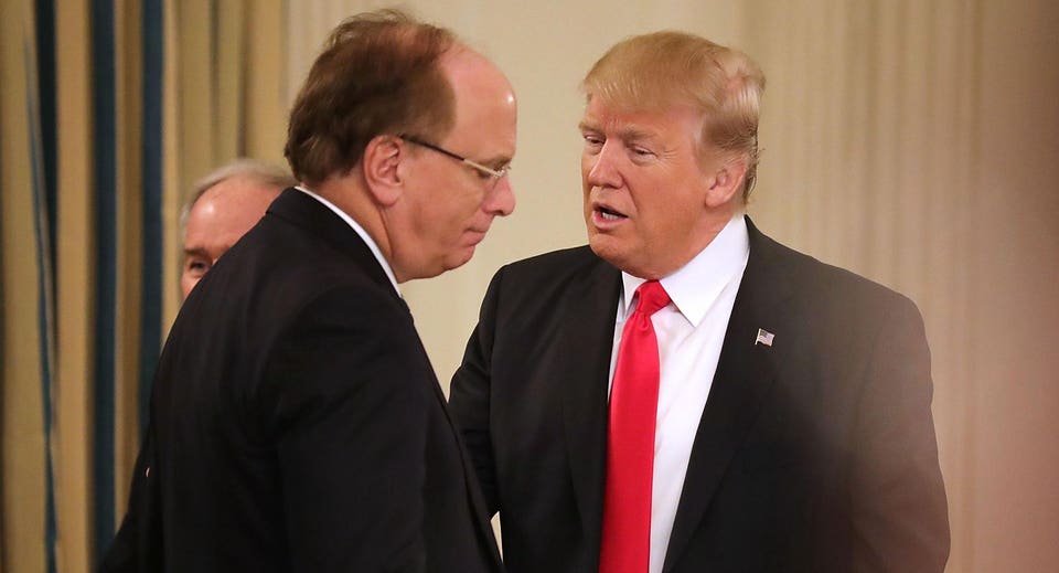 Larry Fink, Donald Trump, BlackRock, bitcoin, precio de bitcoin, pronóstico de precio de bitcoin, imagen