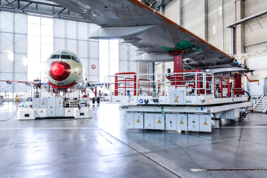 Línea de producción del Airbus A320neo en Hamburgo