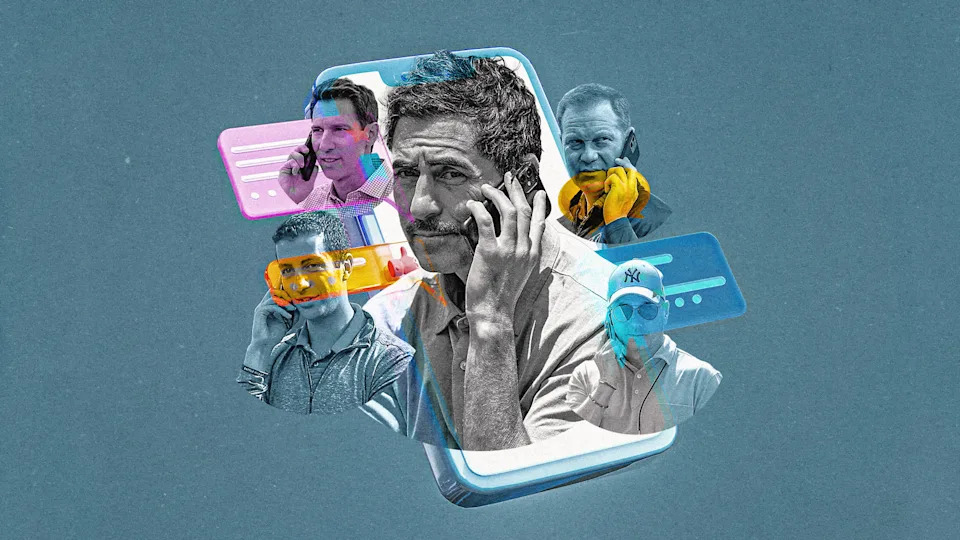 Cuando se trata de hacer cambios, el gerente general de los Padres, AJ Preller (centro), tiende a zigzaguear mientras el resto de los deportes lo hace.