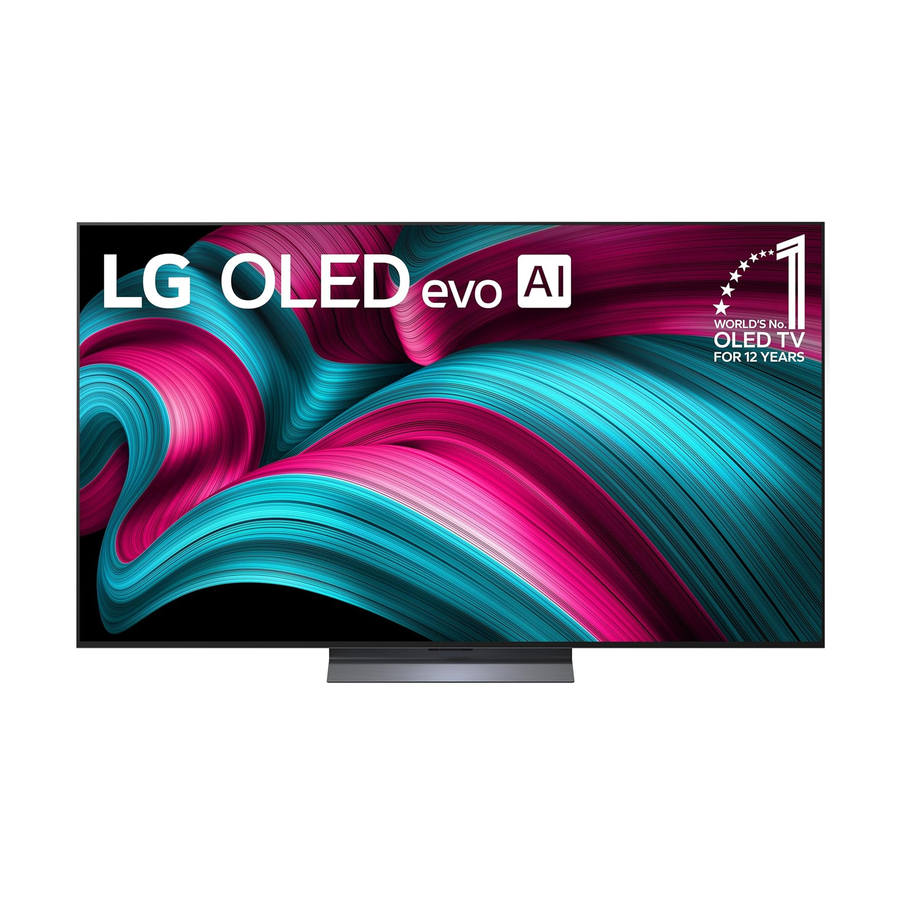 El televisor LG C5 OLED sobre un fondo blanco.