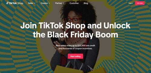 Página web de la tienda TikTok