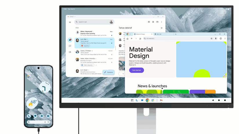 Demostración de ventanas de escritorio de Android