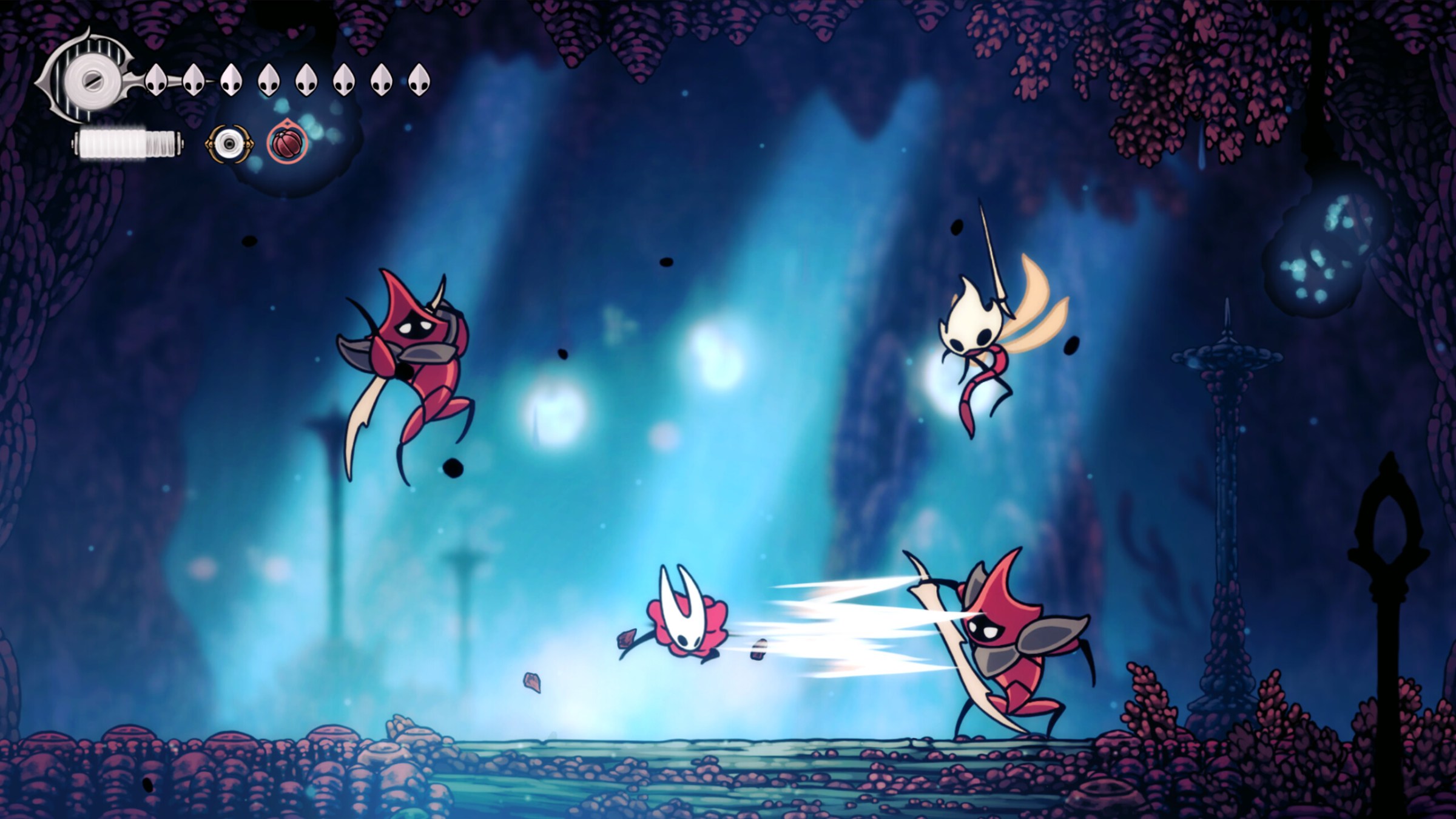 Una captura de pantalla de Hollow Knight: Silksong.