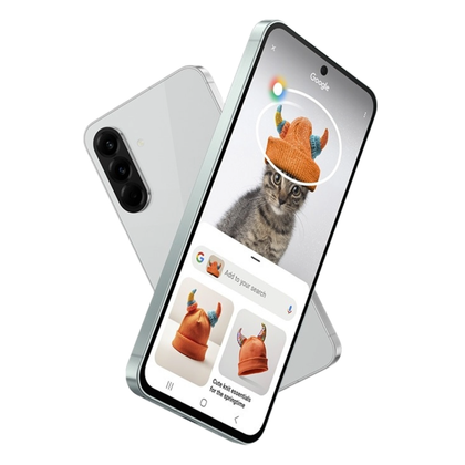 El Galaxy A56 sobre un fondo blanco.