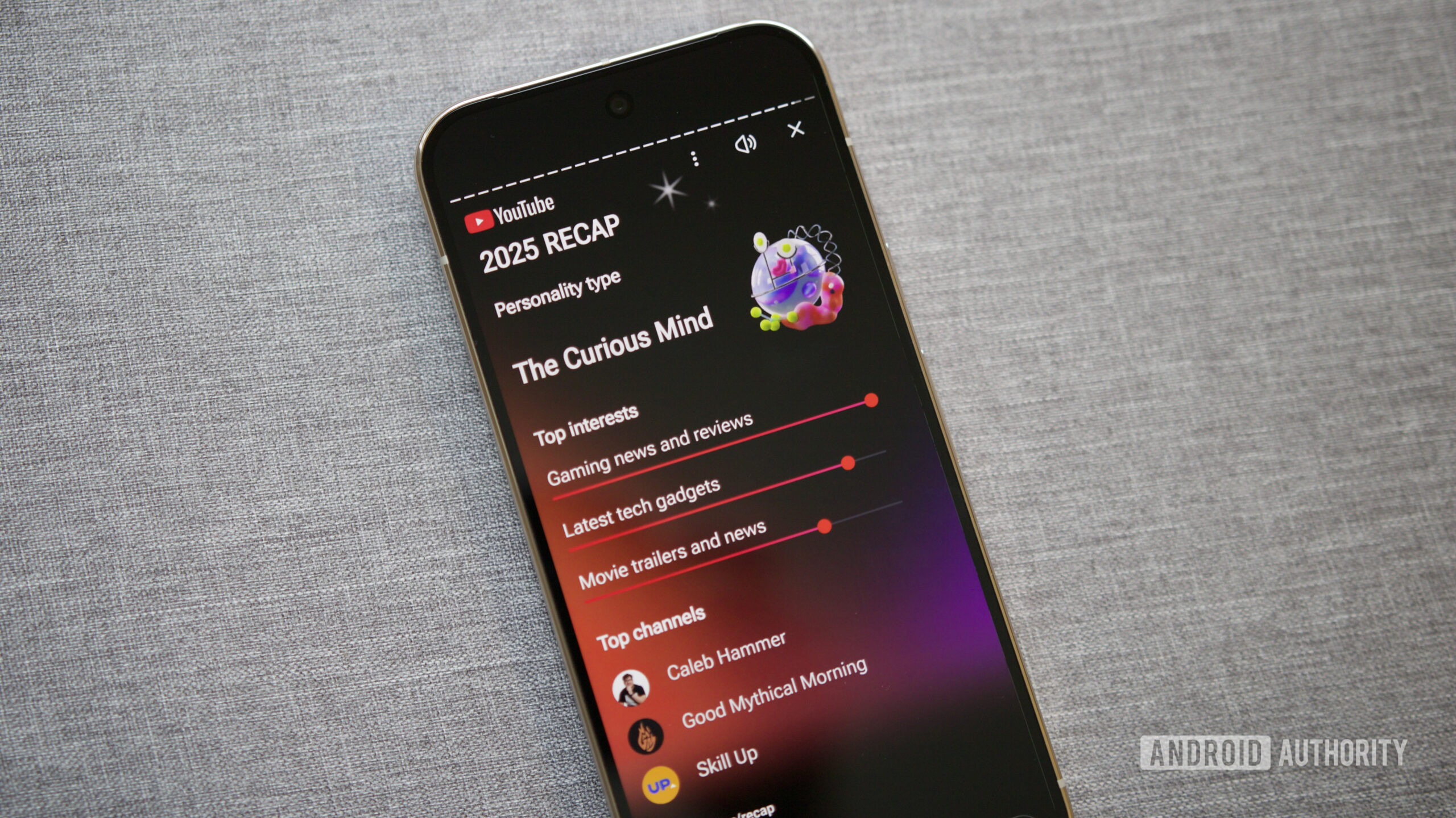 YouTube Recap funciona en un teléfono Android.