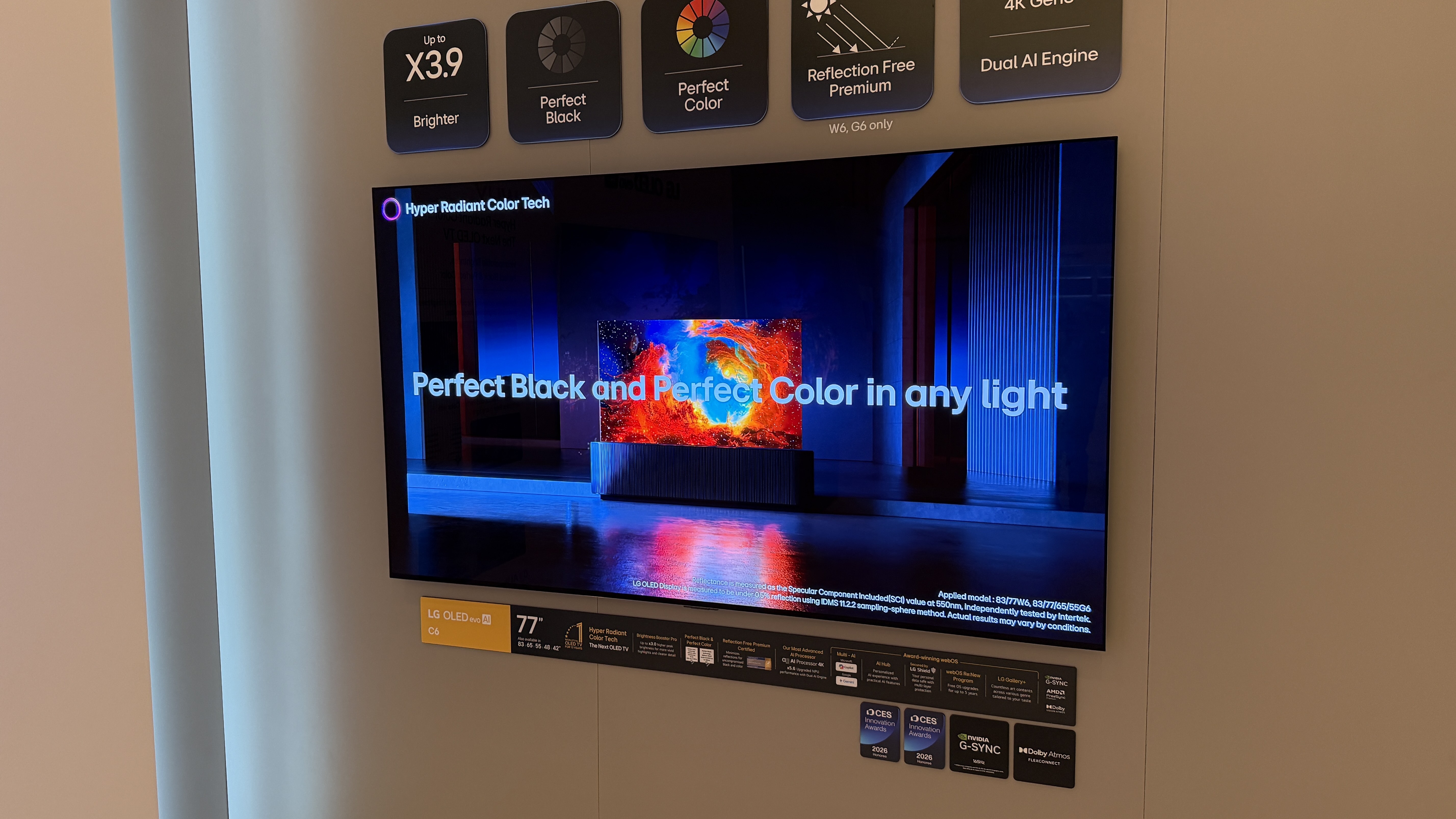 Televisor LG C6H en CES 2026
