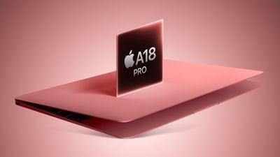 Característica de MacBook Pro A18 de bajo costo rosa