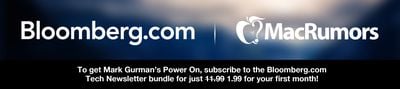 Banner genial de MacRumors x Bloomberg