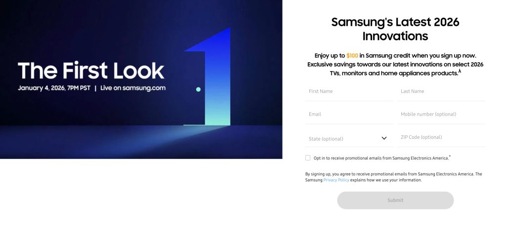 Oferta de crédito CES Samsung GRATIS