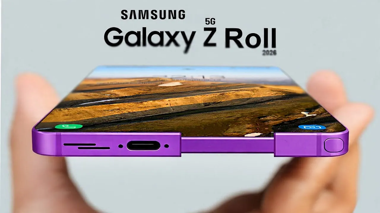 Un primer plano del avanzado sistema de cámara del Galaxy Z Roll 5G