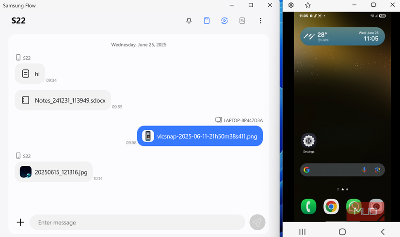 Refleje la pantalla del teléfono Galaxy en la PC usando la aplicación Samsung Flow