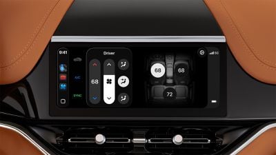 Controles de clima Aston Martin CarPlay Ultra