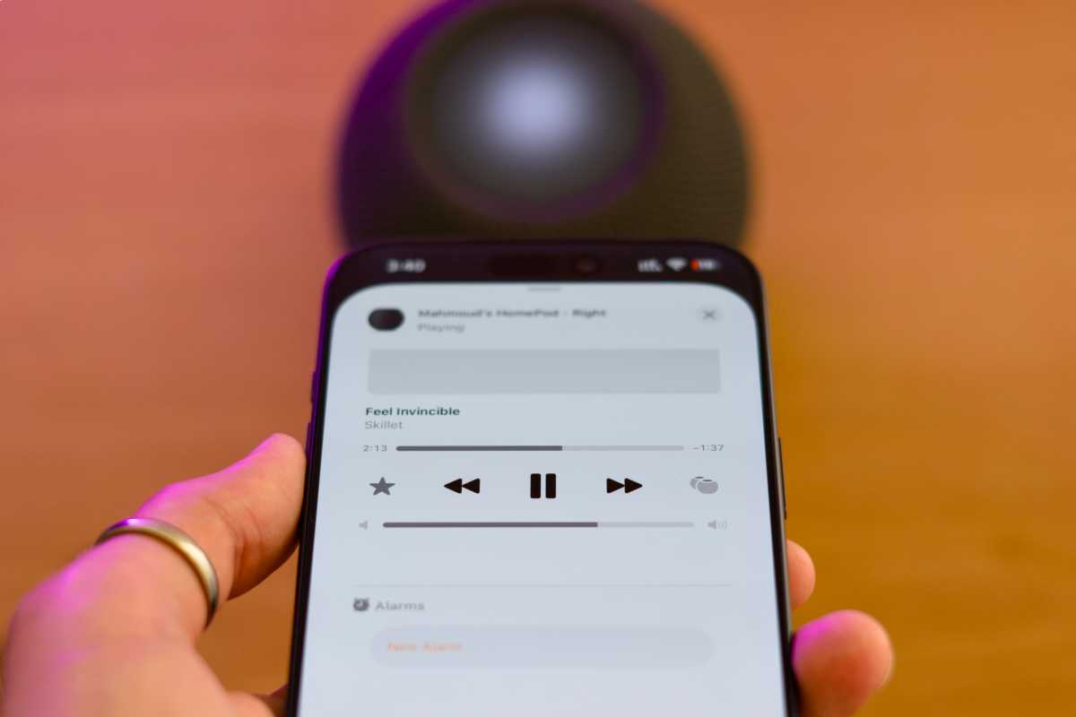 Transferencia entre iPhone y HomePod mini