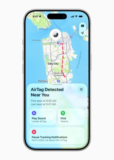 Función de ubicación de Apple Airtag en la aplicación Buscar mi