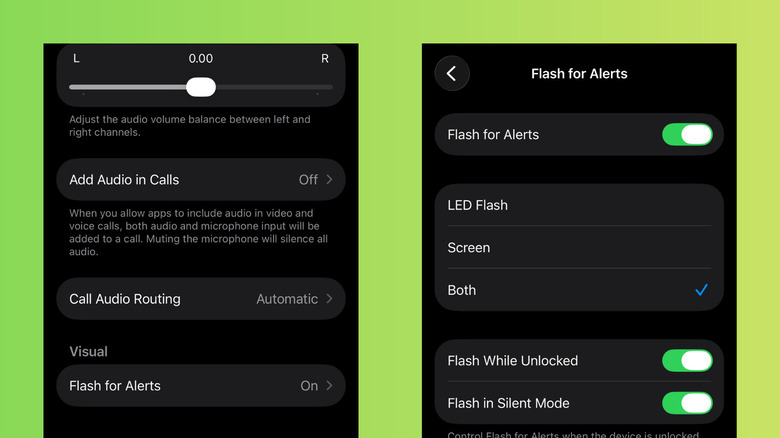 iPhone iOS 26 muestra un flash en la pantalla para configurar alertas