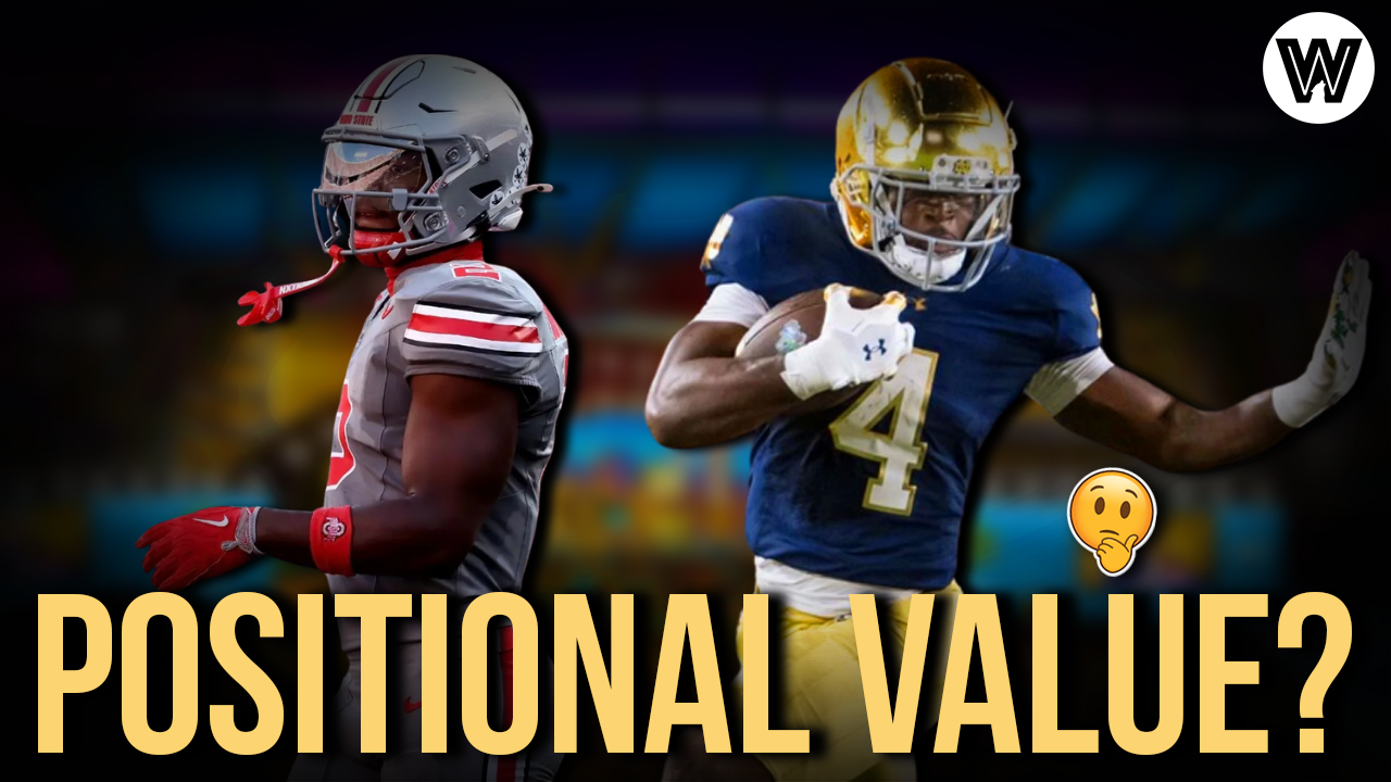 El safety de Ohio State, Caleb Downs, y el corredor de Notre Dame, Jeremiah Love, son dos valores dada su posición en el Draft de la NFL de 2026.