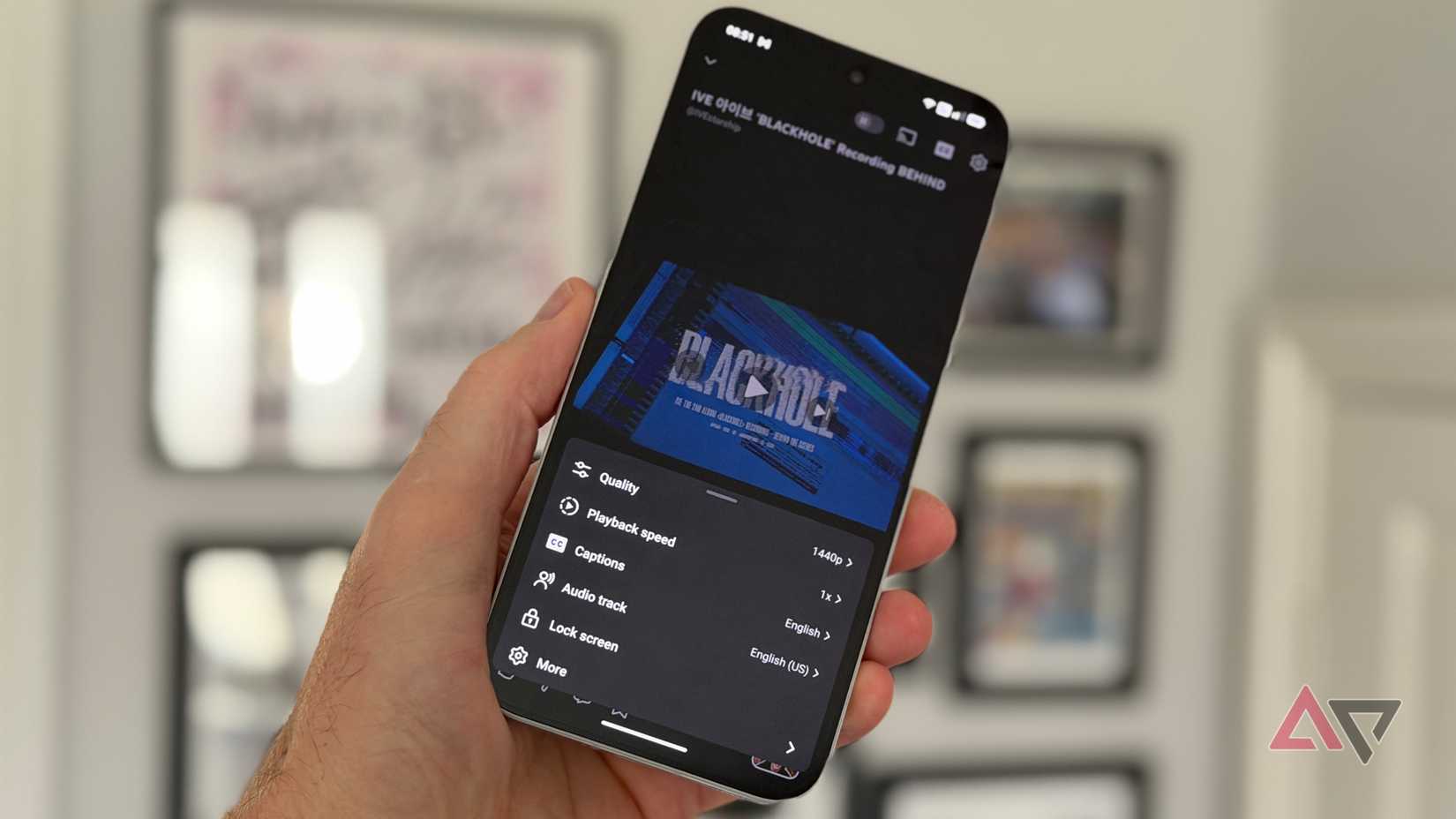 Opciones de reproducción de vídeo en la aplicación YouTube