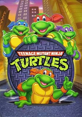 Póster muestra las Tortugas Ninja: Leonardo, Rafael, Donatello y Miguel Ángel.