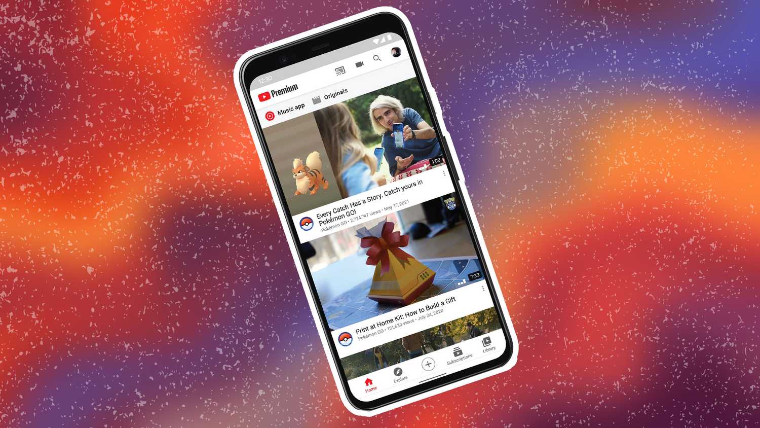 YouTube premium sobre renderizado de iPhone. 