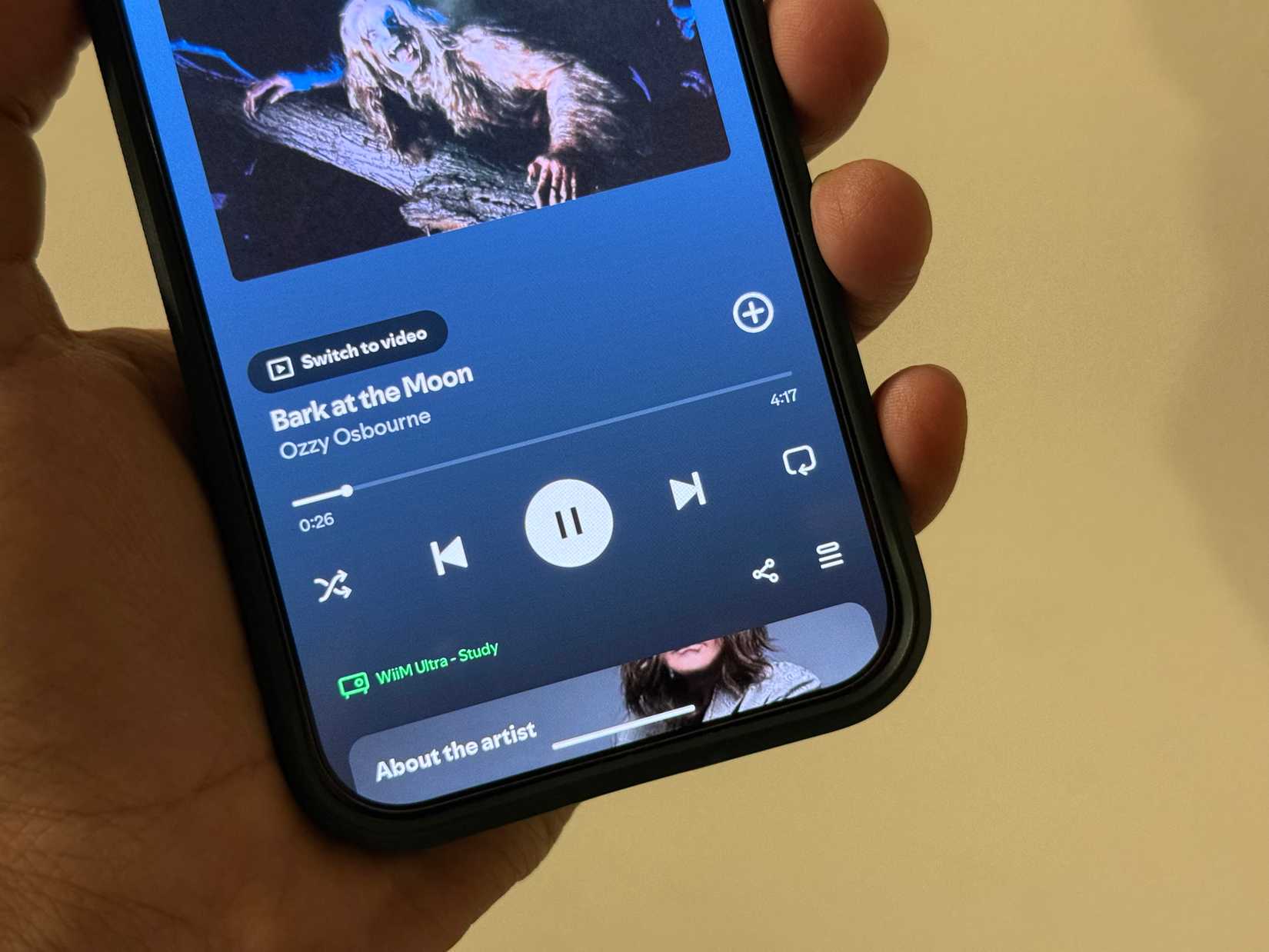 Opción de dispositivo Spotify Connect