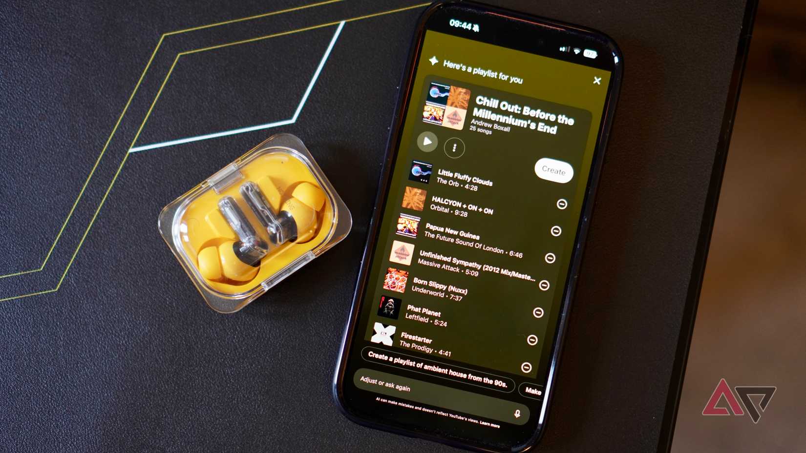 Uso de la función Lista de reproducción AI en la aplicación YouTube Music